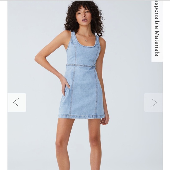 Cotton On Stretch Denim Mini Dress - Picture 1 of 12